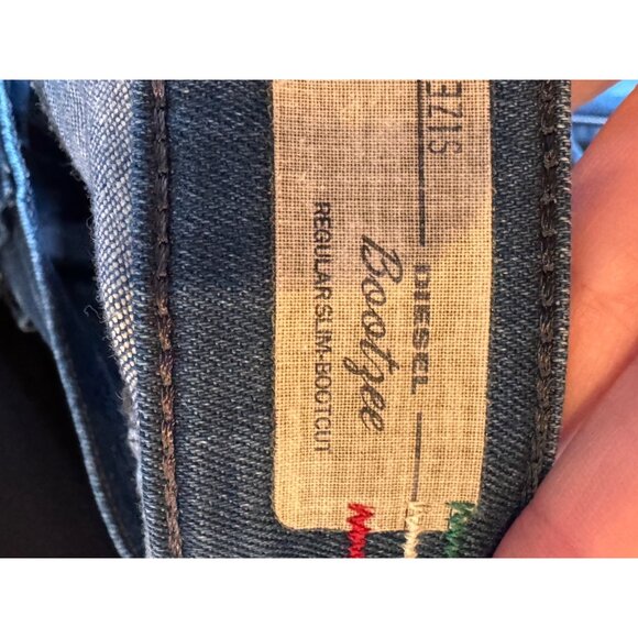 Diesel Jeans Women‎ 29 Blue Denim Faded Stretch Bootzee Regular Slim Bootcut - Picture 10 of 14